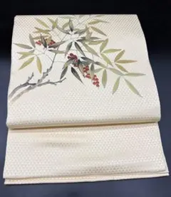509mn24◇江戸染 手染友禅 内山晴祥 落款 作家物 金彩 名古屋帯