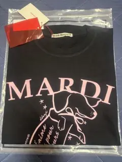Mardi Mercredi Tシャツ 黒 犬デザイン