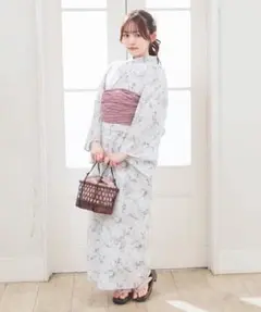 レディース　浴衣　2way セパレート浴衣・帯セット