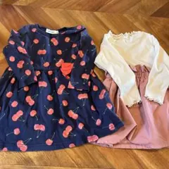 ワンピース　2枚セット　SLAPSLIP 西松屋　女の子　90