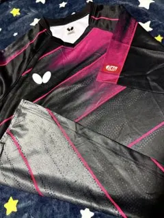 Butterfly バタフライ ユニフォーム 試合着 ピンク/ ブラック M