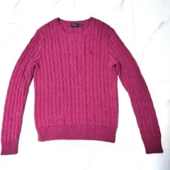 専用POLO RALPH LAUREN 紫 ケーブル編み ニットセーター 長袖
