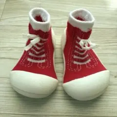 ベビーフィート　赤ちゃん用　ファーストシューズ レッド/ホワイト