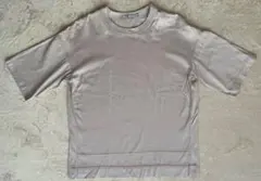 UNIQLO+J ジルサンダースーピマコットンオーバーサイズTシャツ5分袖ピンク