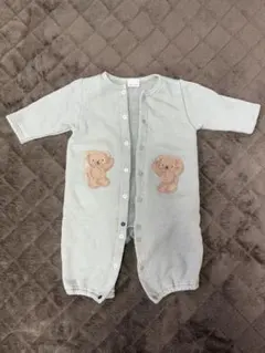 petit mine クマアップリケ 2WAY オール