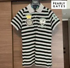 PEARLY GATES ストライプ ゴルフシャツ