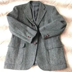 ❇ J.PRESS ❇ テーラードジャケット☆ヘリンボーン☆くるみボタン☆グレー