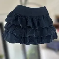 ダークブルーフリルスカート