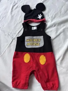 帽子付き ミッキーマウス ロンパース 70 サイズ