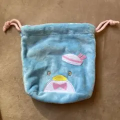 はぴだんぶい　ふわふわフェイス巾着　タキシードサム