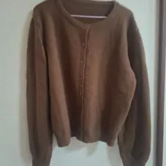 激安！ブラウン ボタン付きカーディガン 長袖