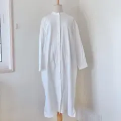 無印良品 洗いざらし オックスフォード ロングシャツ 白 M-L