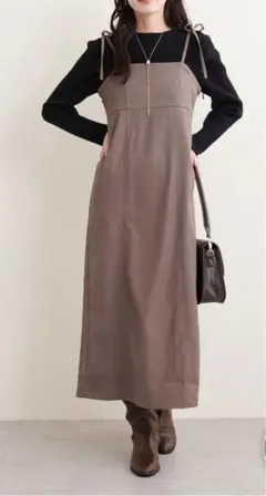 3日間値下げ 美品☆2回のみ着用 ナチュラルクチュール キャミロングワンピース