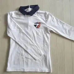 テーラーメイド/刺繍入りポロ襟長袖シャツ