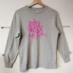 B-10　USA シルバータグ Stussy 長袖カットソー Sサイズ グレー