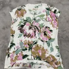 【期間限定値下げ】Super Beauty 花柄 半袖カットソー 40のサムネイル