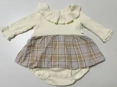 tete a tete チェック柄ロンパース　70 長袖