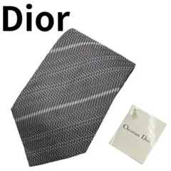 Christian Dior クリスチャンディオール ネクタイ 総柄 グレー