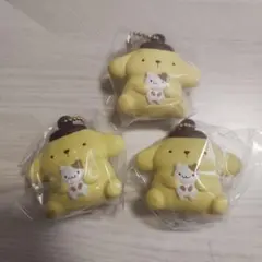 ポムポムプリン ぺたんこマスコット キーホルダー