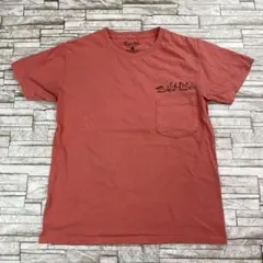 SALT LIFE Tシャツ オレンジ ポケット サーファー 海 バックプリント