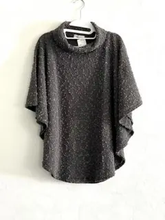 新品　ダークグレー ハイネック トップス　ＬＬ
