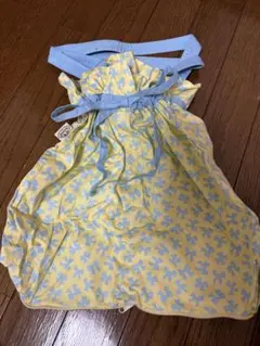 ナラヤ　エコバッグ　黄色リボン柄　ファスナー付きのサムネイル