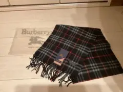 未使用美品タグ保存袋付きバーバリーBurberry チェック柄マフラー本物