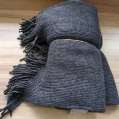 ★美品★HEATTECH ダークグレー マフラー