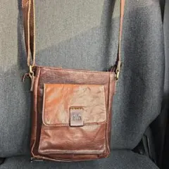 ROWALLAN ブラウン レザー ショルダーバッグ