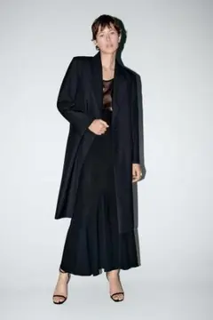 ZARA ウール混紡エクストラロングコート - メルカリ