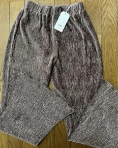 ベロア ワイドパンツ