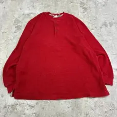 魚*ん様 L.L.Bean エルエルビーン サーマル ヘンリーネック L 赤 無