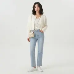 【GRL】パールボタン フラワーモチーフ ニットカーディガン