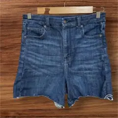 デニムショートパンツ　ダークブルー　XL？