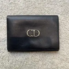 レア ビンテージ CD ブラック レザー 二つ折り財布のサムネイル