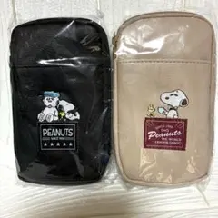 Peanuts スヌーピー スマホショルダーバッグ ベージュ