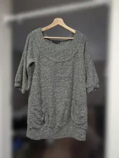 PAGEBOY グレー チュニック 七分袖