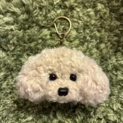 うるうるトイプードル　毛糸キーホルダー＊ぬいぐるみマスコットアプリコットクリーム