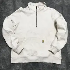 Carhartt カーハート ハーフジップ スウェット L アイボリー