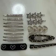 キラキラ・クリスタル・ブラック ヘアピンセット