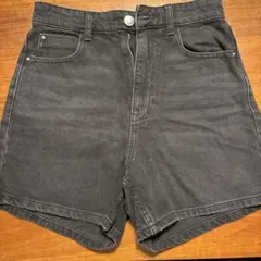ZARA デニムショートパンツ ブラック EUR36