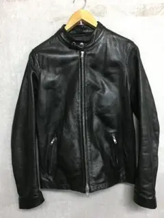 ジャーナルスタンダード 38 美品 ベジタブル加工 ラム レザー ライダース