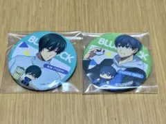 ブルーロック 食べ歩き 缶バッジ　糸師凛　潔世一 もぐぬいと食べ歩き