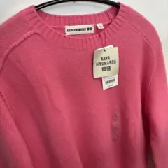 【新品】ANYAHINDMARCH カシミヤクルーネックセーター L ピンク