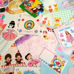 ファンシーレトロポップ♡紙モノセット　メモ帳 バラメモ おすそ分け