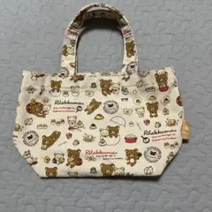 리락쿠마 ミニトートバッグ 総柄