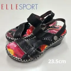 ELLE SPORT スポーツサンダル ブラック/フラワー　23.5cmのサムネイル