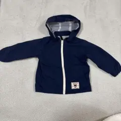 DOUBLE-B フード付きアウター 90cm ネイビー