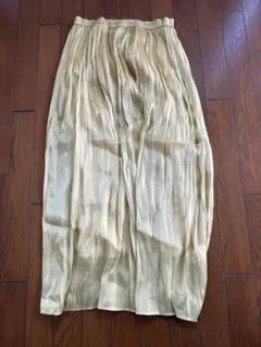 イエロー プリーツスカート Mサイズ