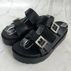 fitfit 【極美品】完売品　ラインストーン フットベッドサンダル サイズL fitfit 【極美品】完売品 ラインストーン フットベッドサンダル サイズ